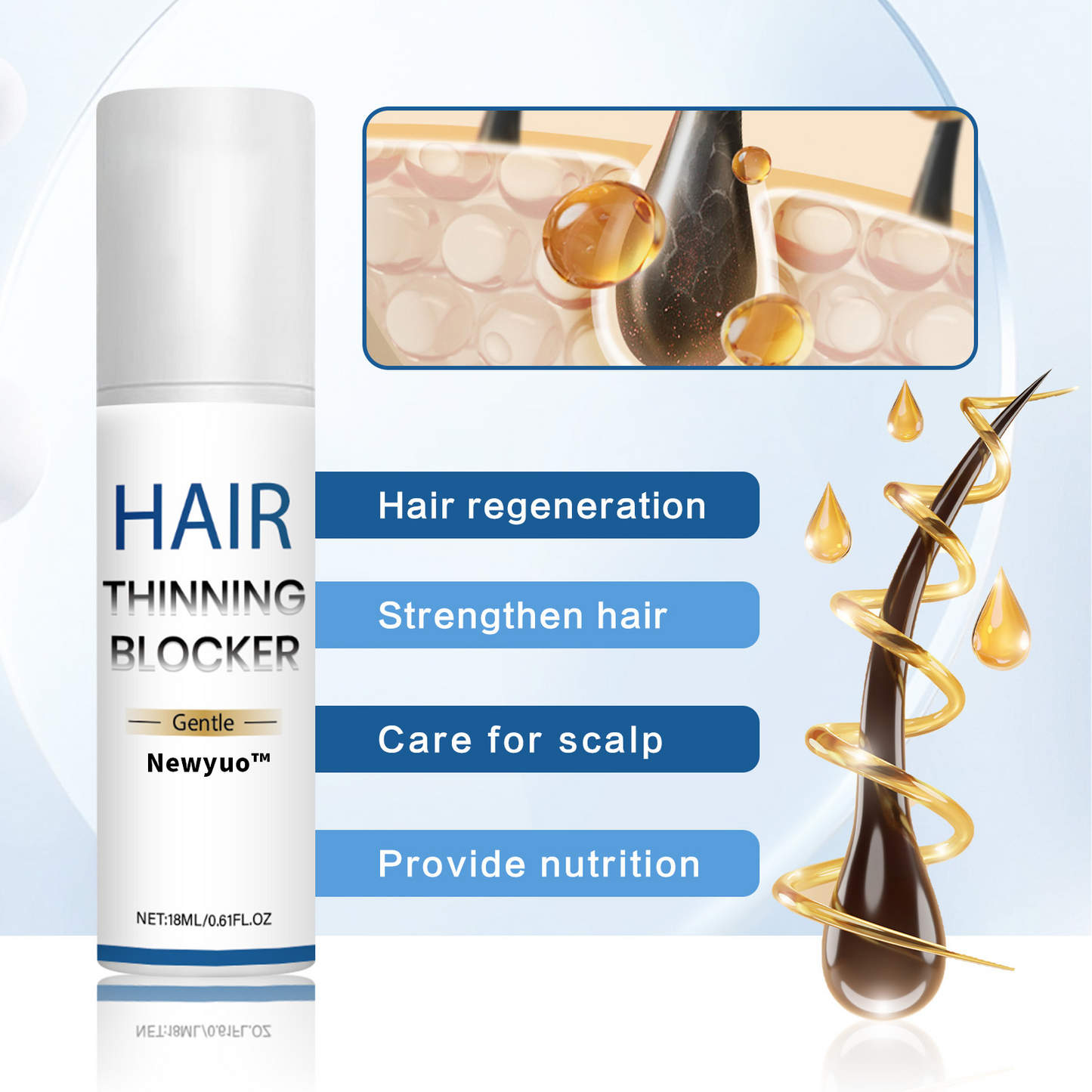 Newyuo™ hair cream 18ml - Instant density effect