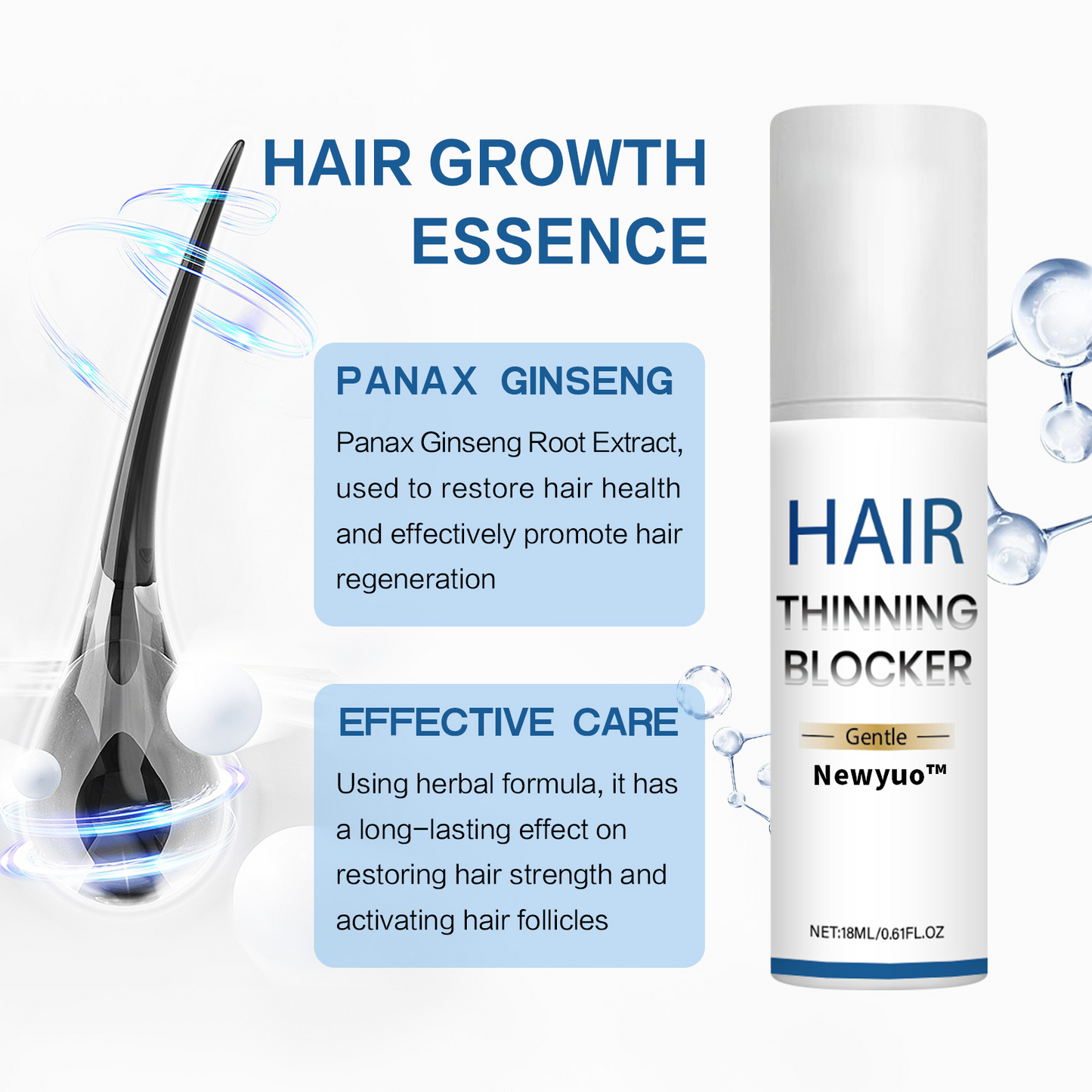 Newyuo™ hair cream 18ml - Instant density effect