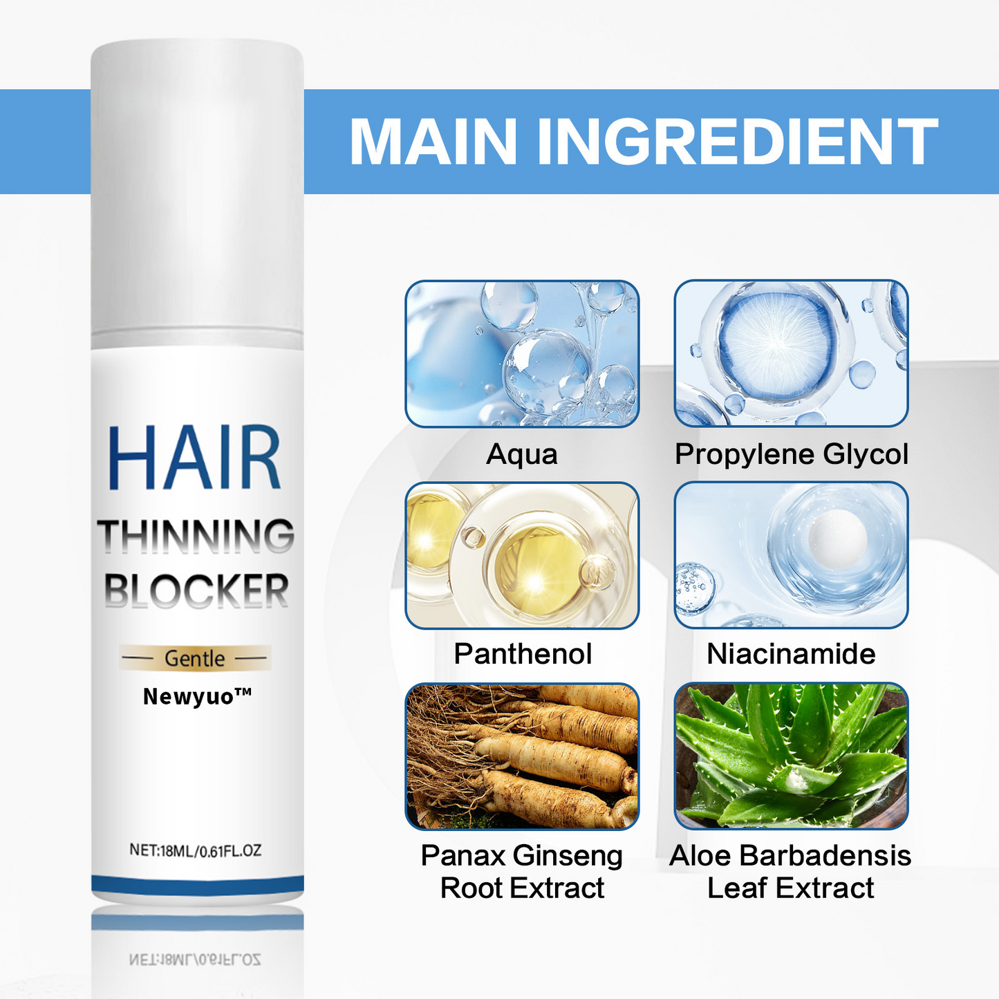 Newyuo™ hair cream 18ml - Instant density effect